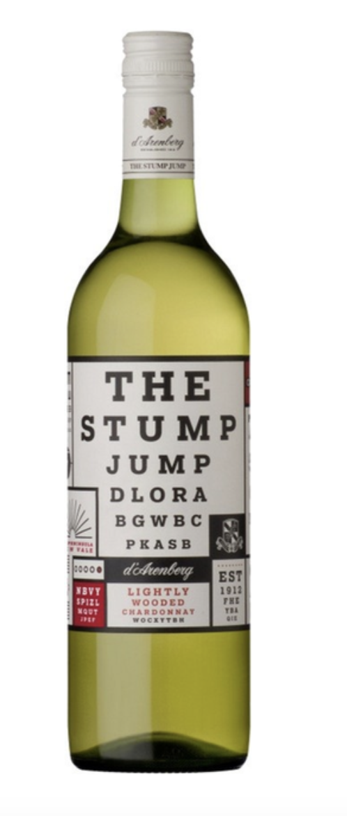 Вино d'Arenberg The Stump Jump Lightly Wooded Chardonnay сухе біле 14.5% 0.75 л